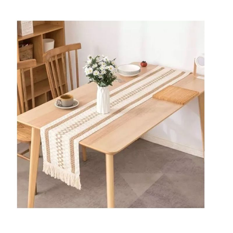 GENERICO - Camino De Mesa Algodon Yute Etnico Mantel De Centro 180x30cm