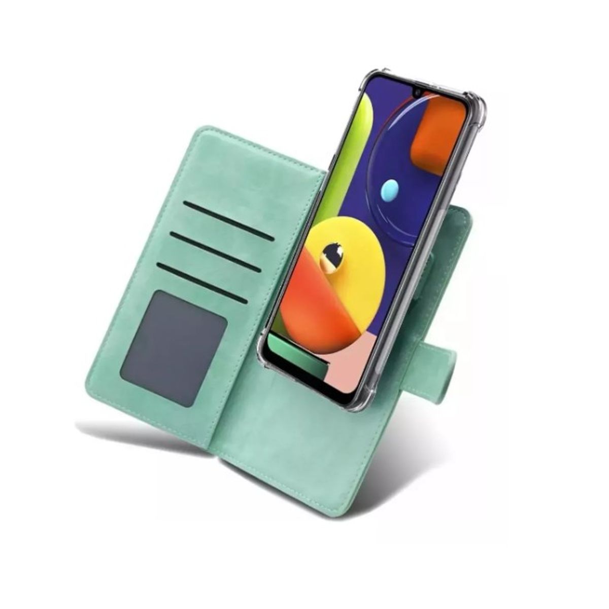 GENERICO - Flip Cover Agenda Verde Para Samsung A05S