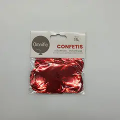 GENERICO - Confetis Diseño Colores Variados 30 Gramos Cumpleaños - Rojo