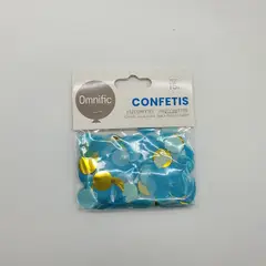 GENERICO - Confetis Diseño Colores Variados 30 Gramos Cumpleaños - Celeste
