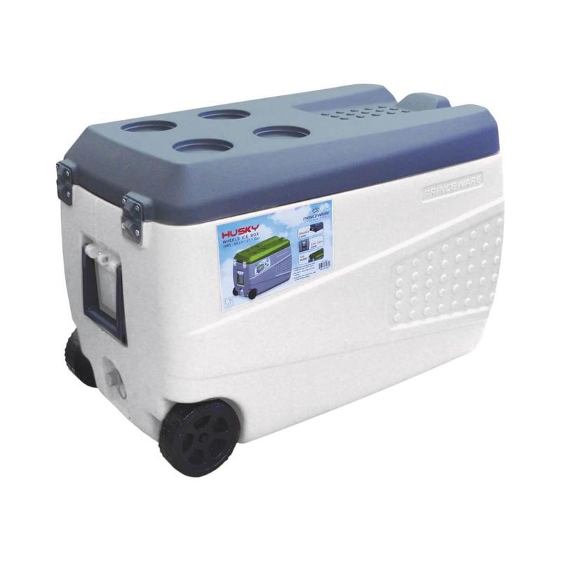 PRINCEWARE - Cooler Roller Con Ruedas Husky 80 Litros Princeware