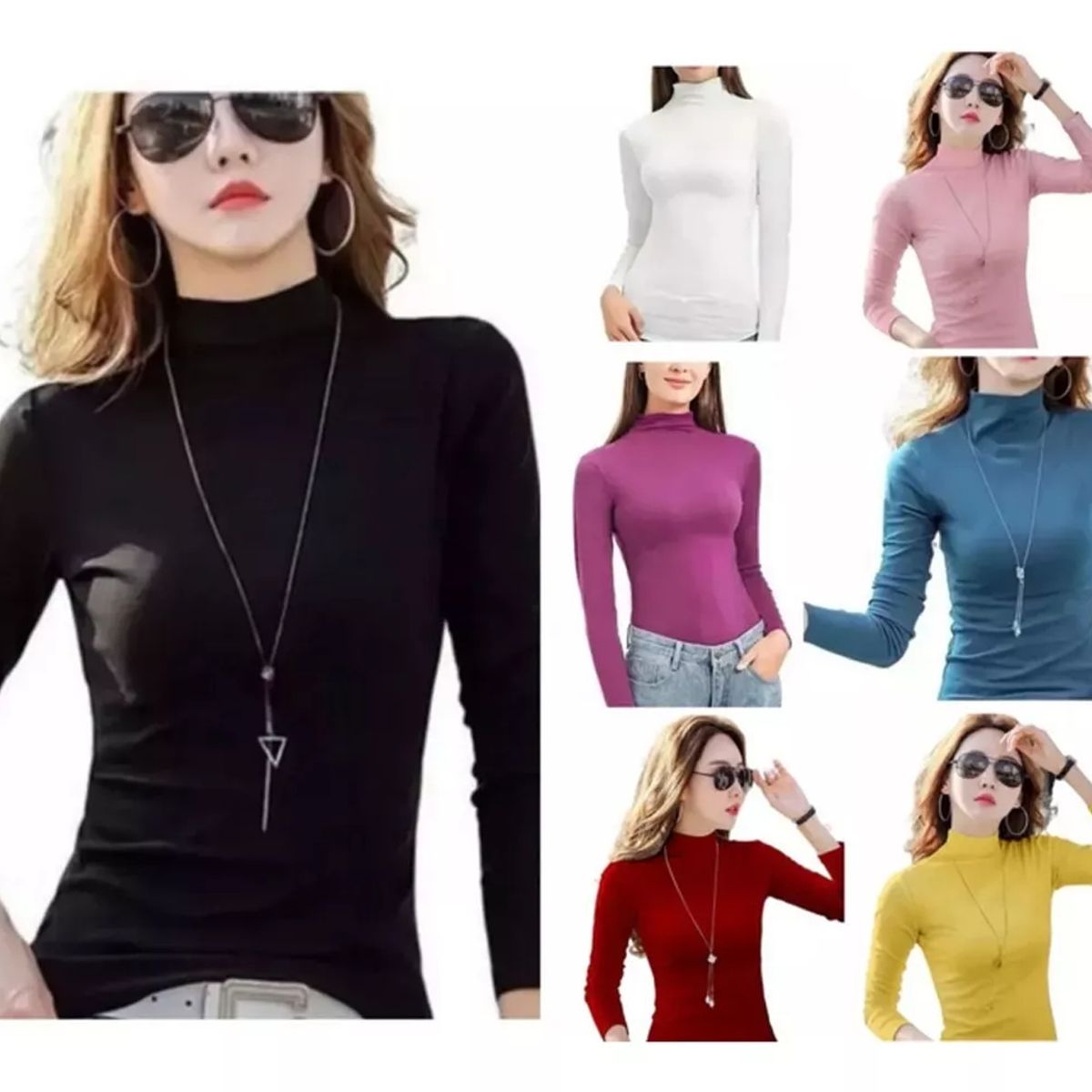 EVERSO - Pack 3 Camiseta Beatle Bambu Liso Mujer  Sin Polar