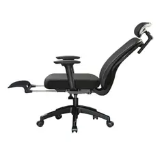 LUBABYCAS - Silla de Escritorio W205 Con Apoya Pies Negra