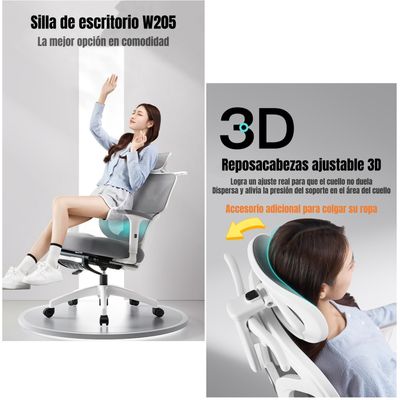 Imagen 2 del producto Silla de Escritorio W205 Con Apoya Pies Negra