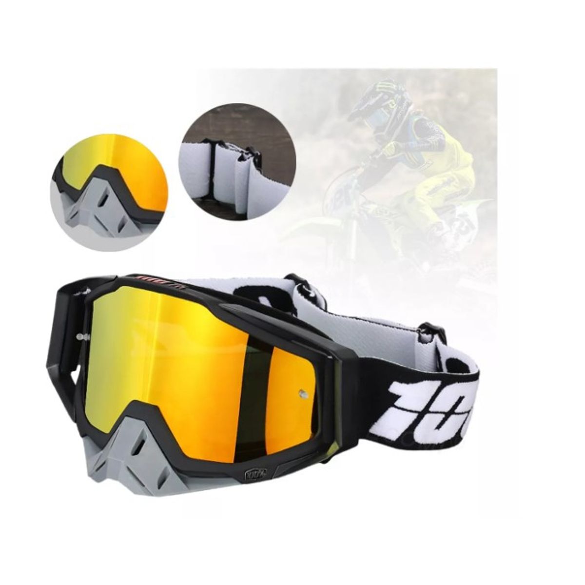 GENERICO - Antiparras Fox Air Scott Prospect Motocross Enduro Amarillo