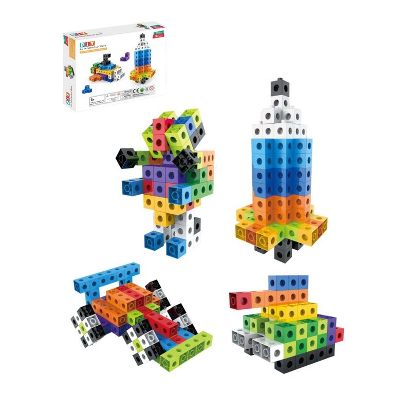 SPACEZAT - Set Construcción Cubos Conectores Multiencaje 150 pzs Unifix
