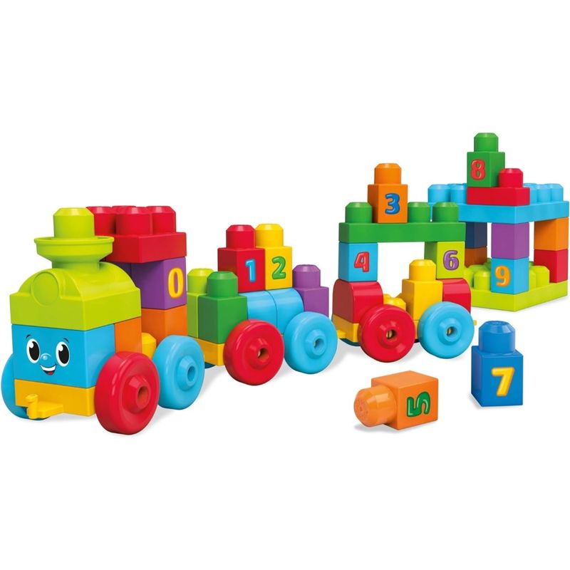 SPACEZAT - Tren Armable de Juguete con Bloques ABC Didáctico 50 piezas