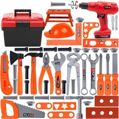 SPACEZAT - Maleta Herramientas Construcción de Juguete 53 Accesorios