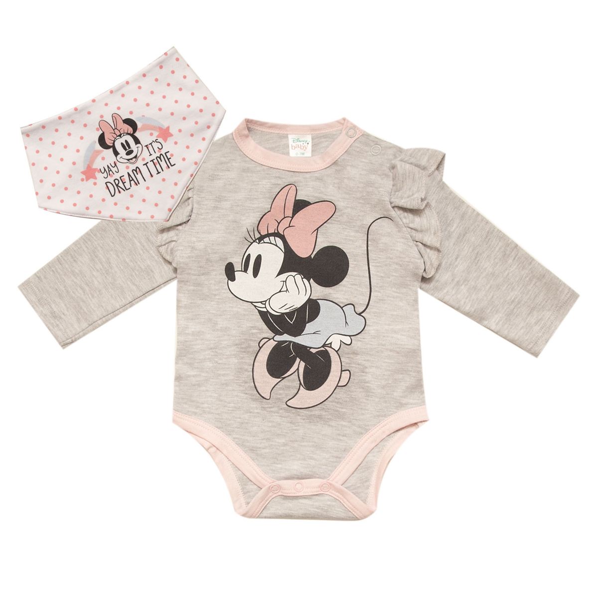 DISNEY - Set Bebe Minnie Sentada Gris Disney