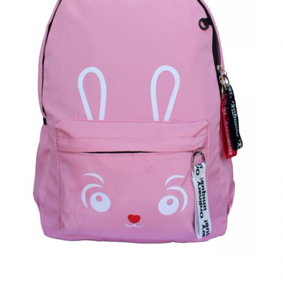 GENERICO - Mochila Juvenil Kawaii Con Cara De Conejo  Estuche Color Rosa