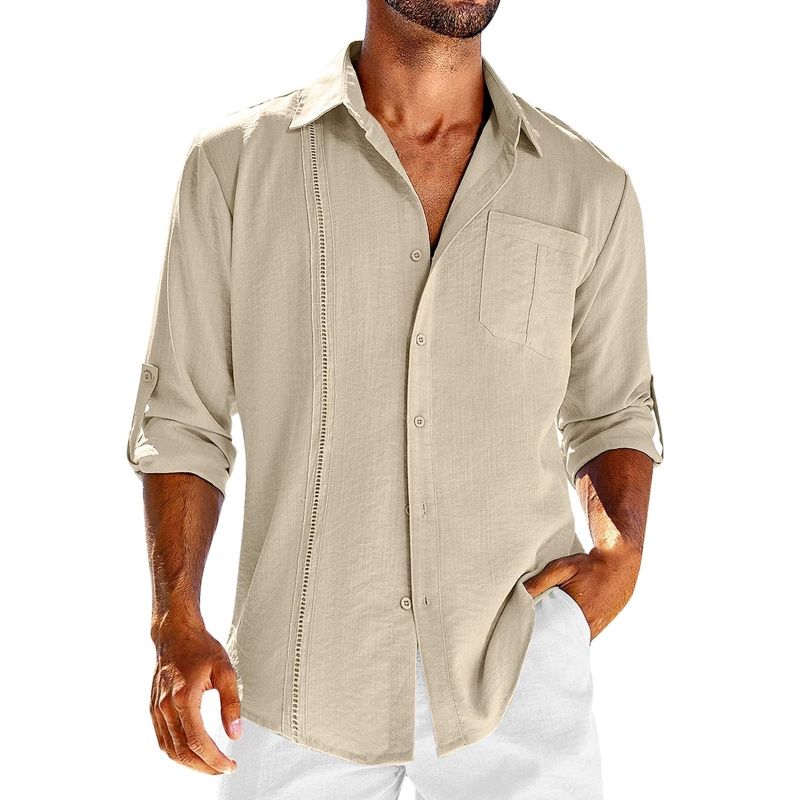 SUPER BABY - camisas casuales de hombre-Beige