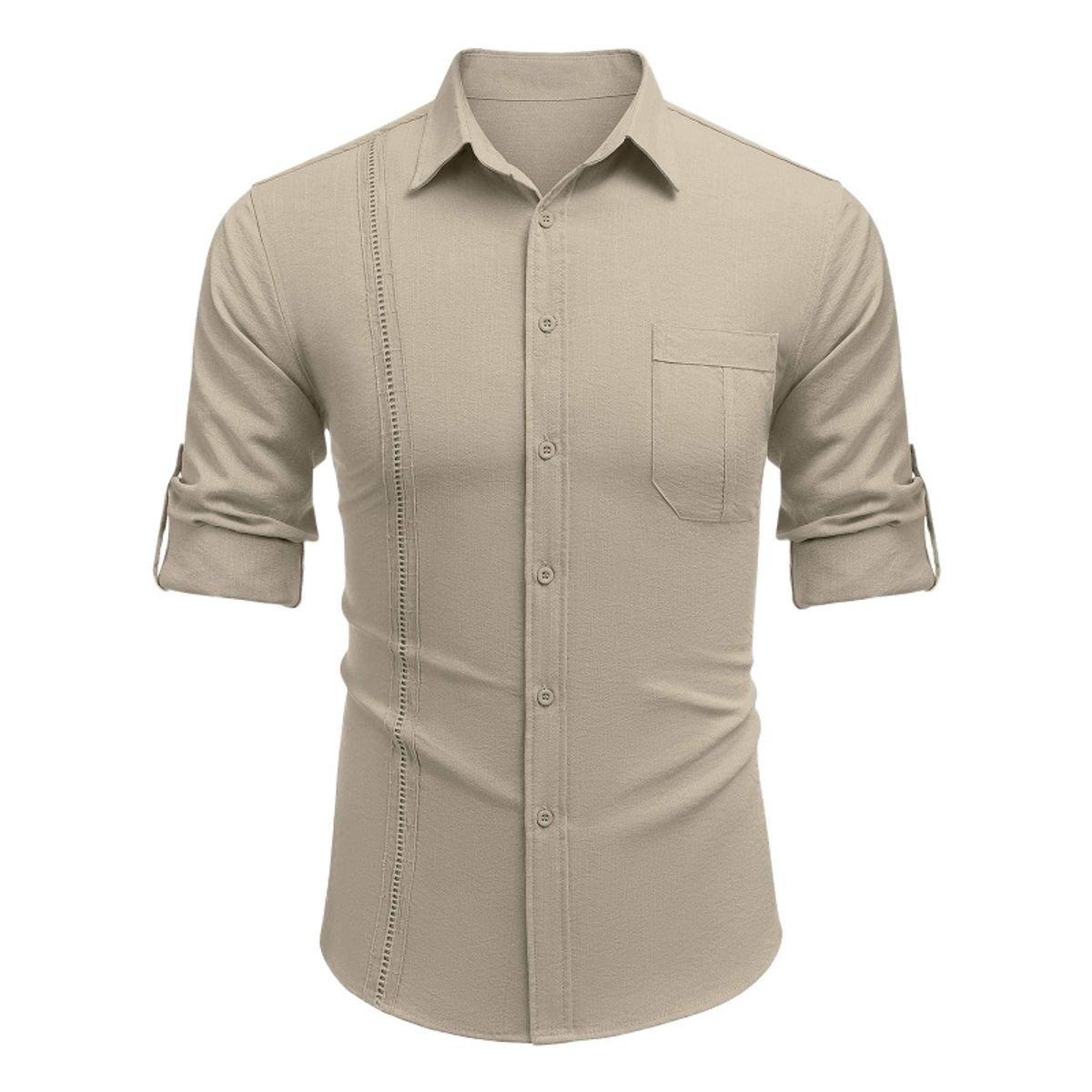 SUPER BABY - camisas casuales de hombre-Beige