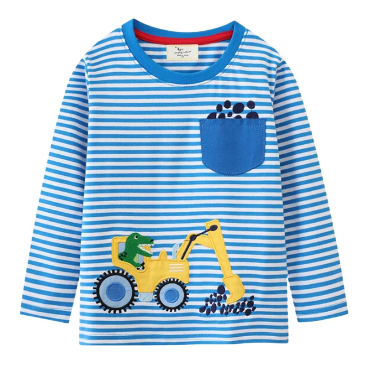 JUMP KIDS - Poleras Manga Larga Niño Dino 100% Algodón