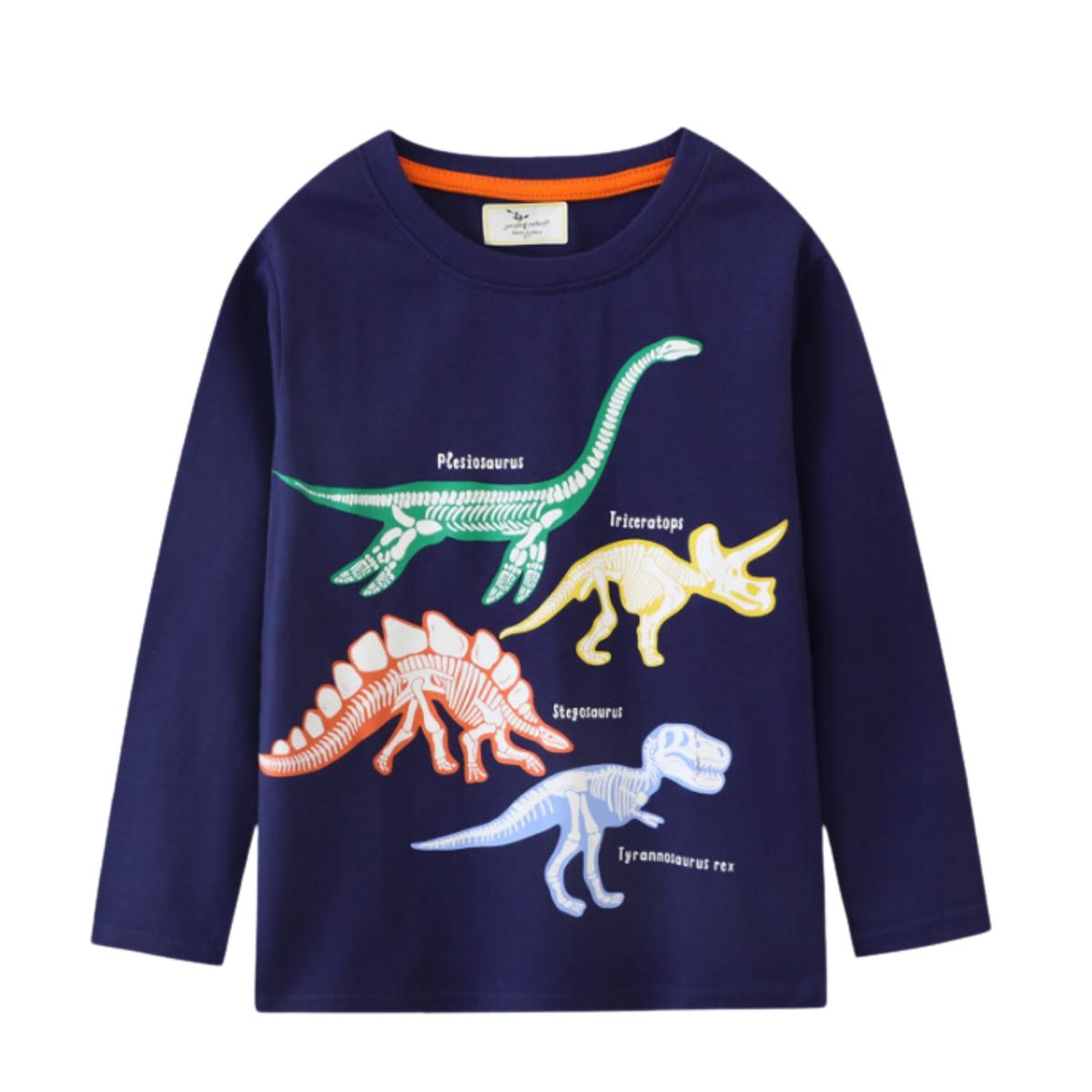 JUMP KIDS - Poleras Manga Larga Niño Fosiles 100% Algodón