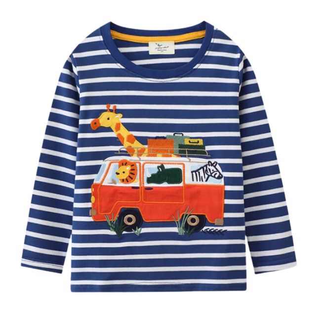 JUMP KIDS - Poleras Manga Larga Niño Viajeros 100% Algodón