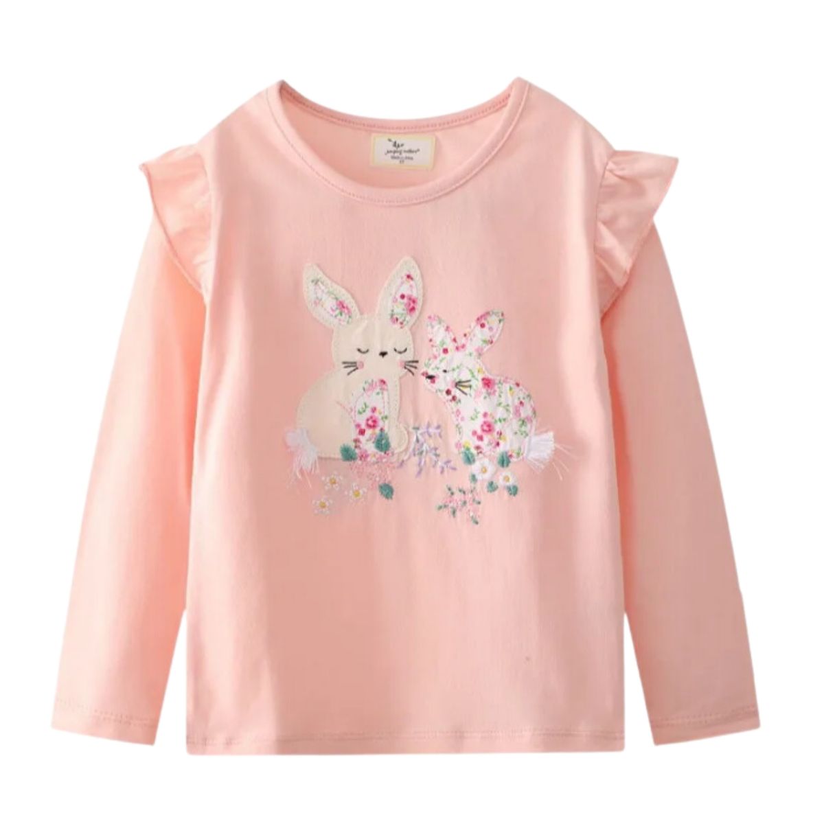 JUMP KIDS - Poleras Manga Larga Niña Conejitos 100% Algodón
