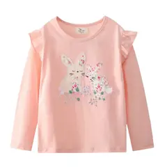 JUMP KIDS - Poleras Manga Larga Niña Conejitos 100% Algodón