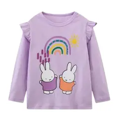 JUMP KIDS - Poleras Manga Larga Niña Conejito 100% Algodón