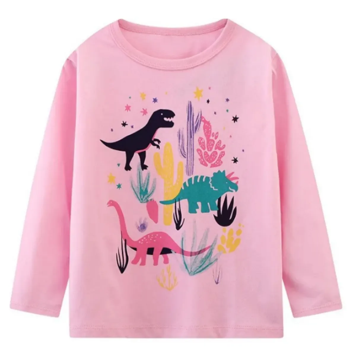 JUMP KIDS - Poleras Manga Larga Niña Animales 100% Algodón