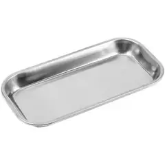 GLOMED - Bandeja instrumental Quirúrgica Acero Inox 22x11x2