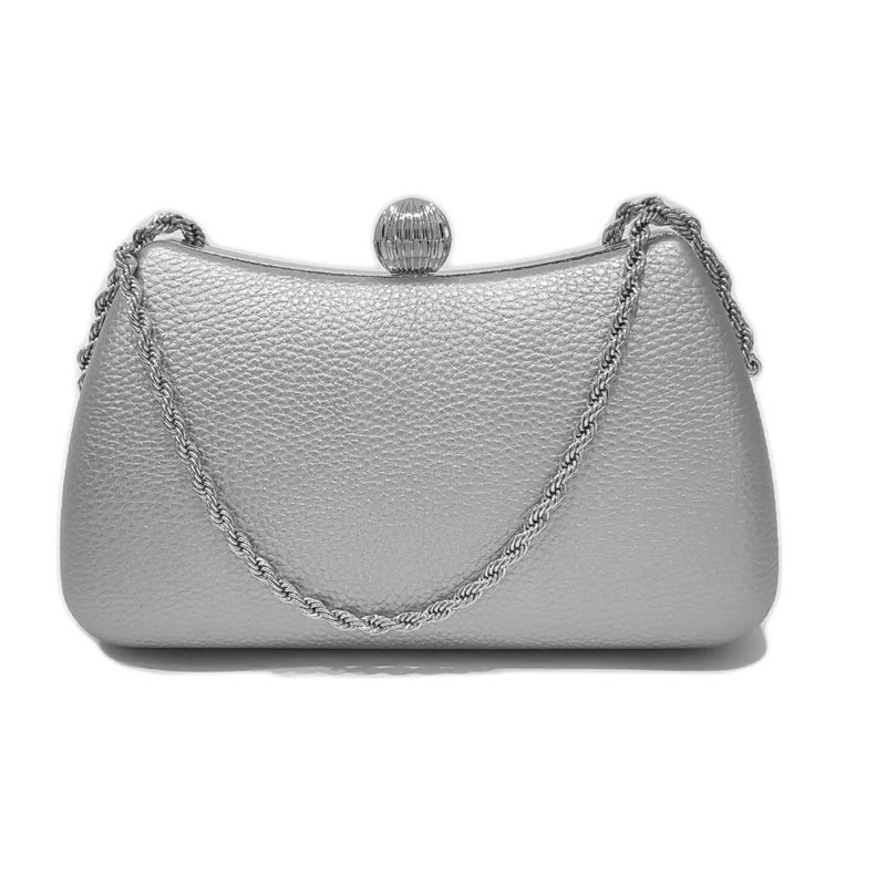 GENERICO - Cartera Clutch Ester Para Dama plateado