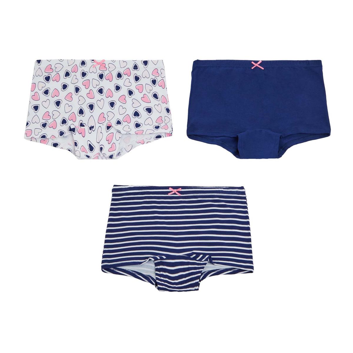 FASHION'S PARK - Calzón Niña Tripack Short Azul Marino Fashion's Park