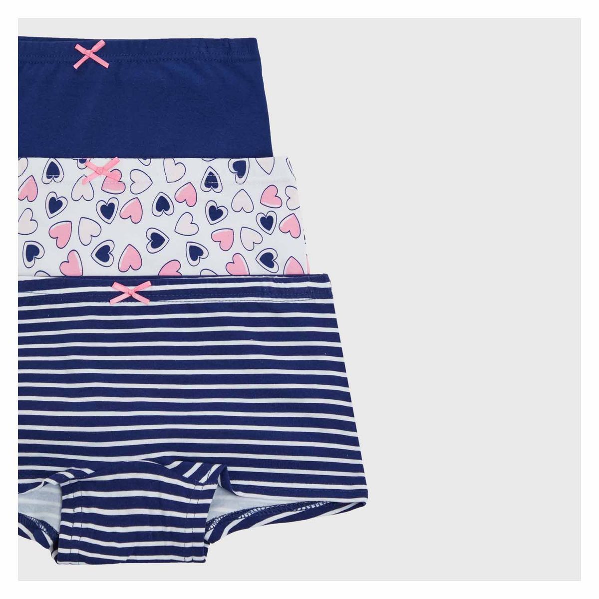 FASHION'S PARK - Calzón Niña Tripack Short Azul Marino Fashion's Park