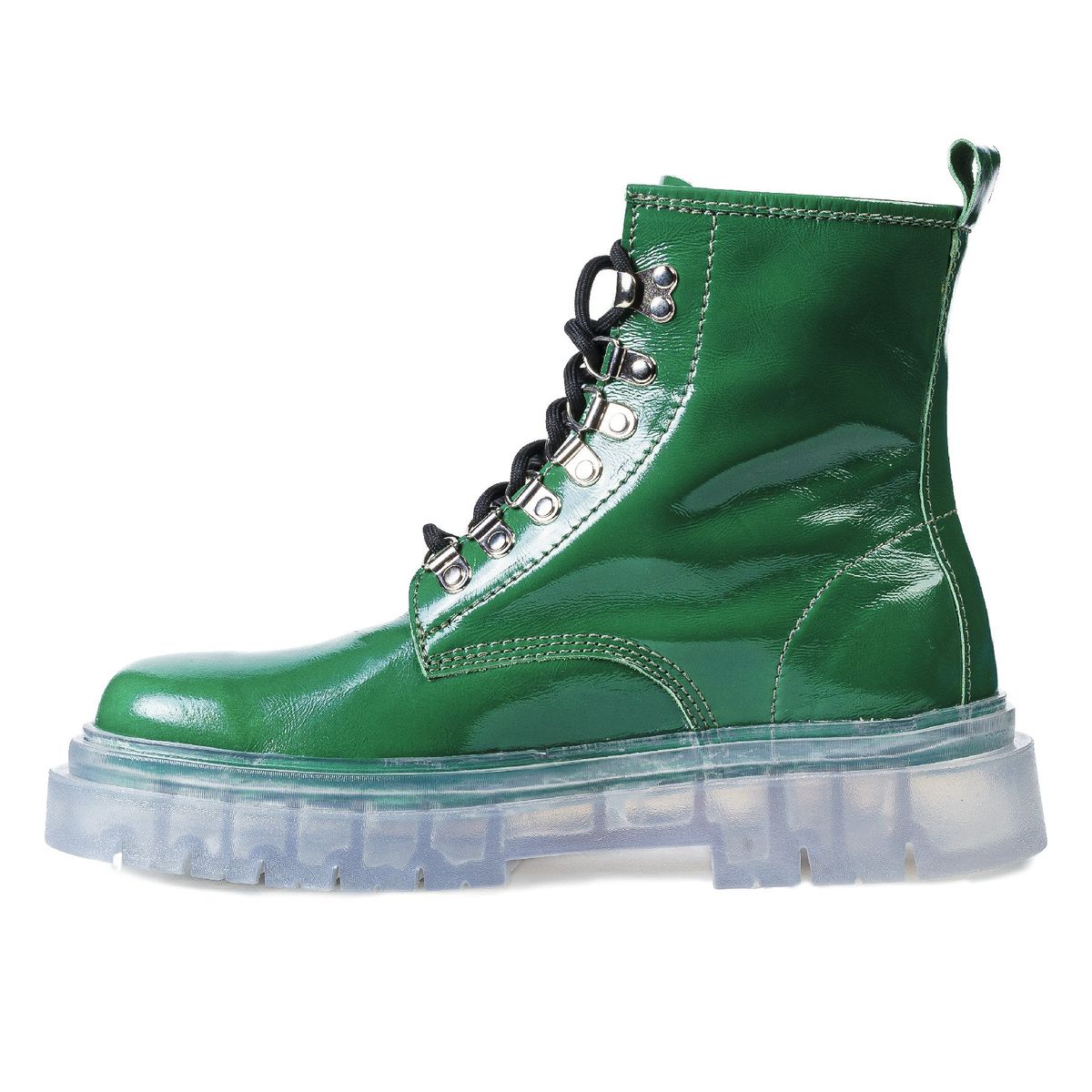 LANDAZURI - Botín Cuero Astar Verde Cristal Landazuri