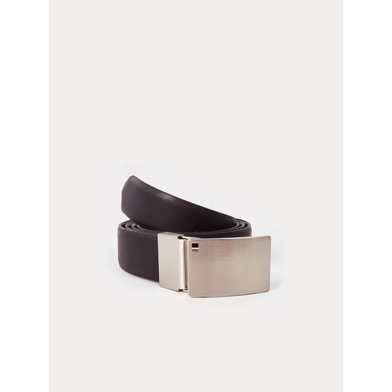 TOMMY HILFIGER - Cinturón Solid Con Logo Café Tommy Hilfiger
