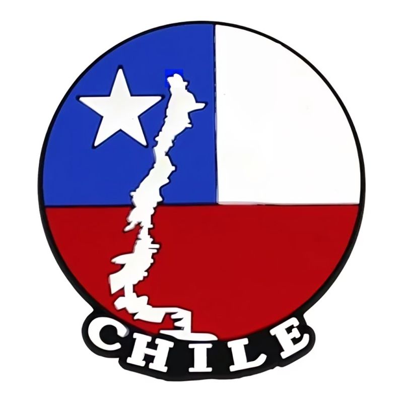 OEM - Pack 4 Goma Iman decorativo diseño Chile Mapa