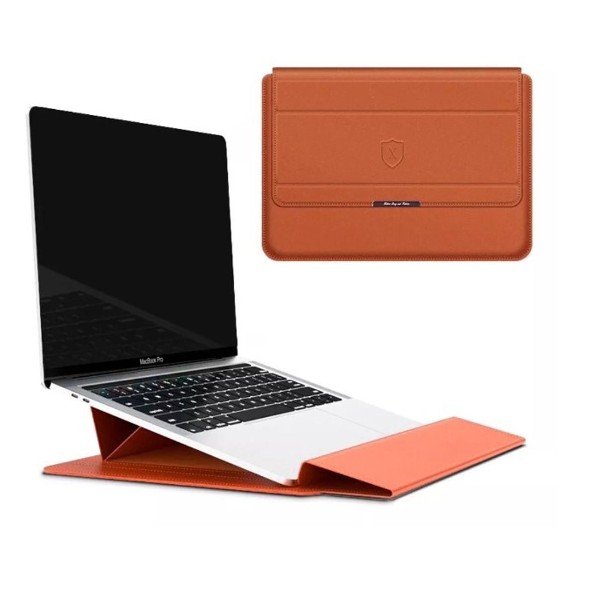 GENERICO - Funda Para Notebooks Con Plataforma 13 Pulgadas Marrón