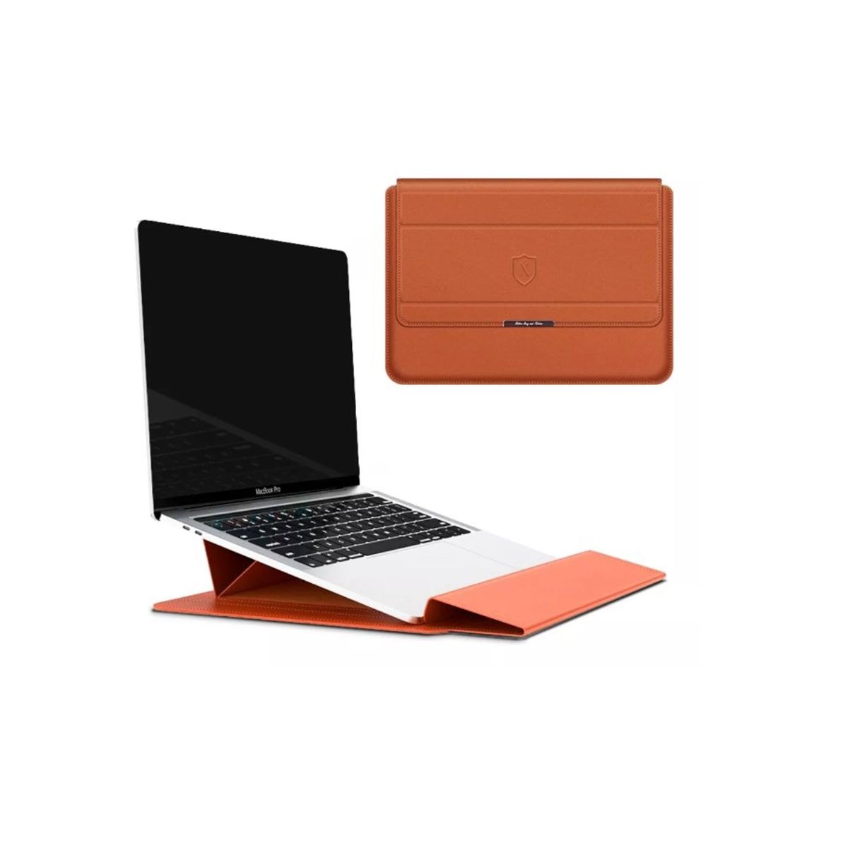 GENERICO - Funda Para Notebooks Con Plataforma 13 Pulgadas Marrón