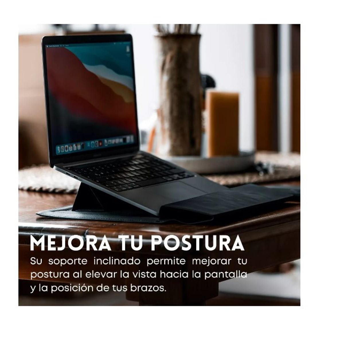 GENERICO - Funda Para Notebooks Con Plataforma 13 Pulgadas Marrón