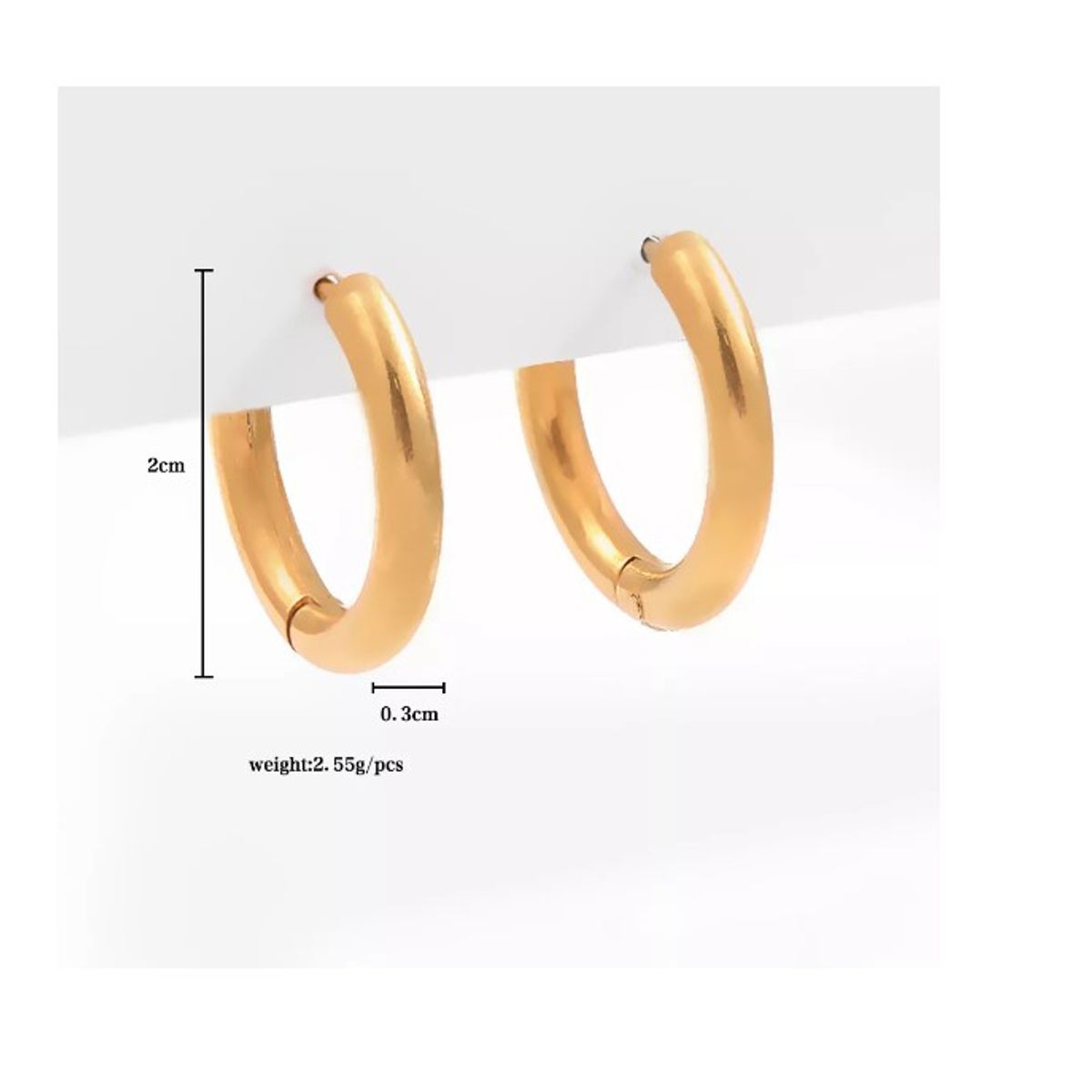 GENERICO - Aros Dorados Circular Mujer Moda Accesorio Aritos