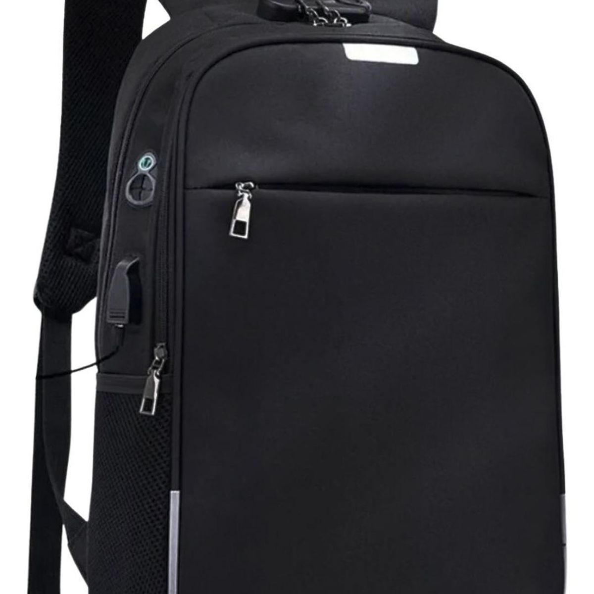 IMPORTCLICK - Mochila Notebook Impermeable Con USB Negro 46x30x15 CM