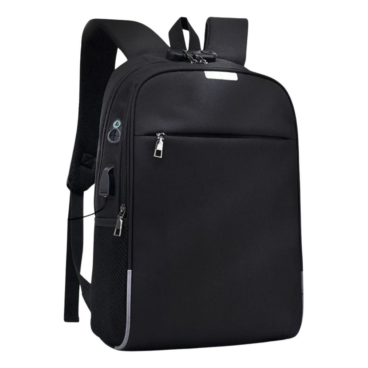 IMPORTCLICK - Mochila Notebook Impermeable Con USB Negro 46x30x15 CM
