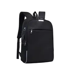 IMPORTCLICK - Mochila Notebook Impermeable Con USB Negro 46x30x15 CM