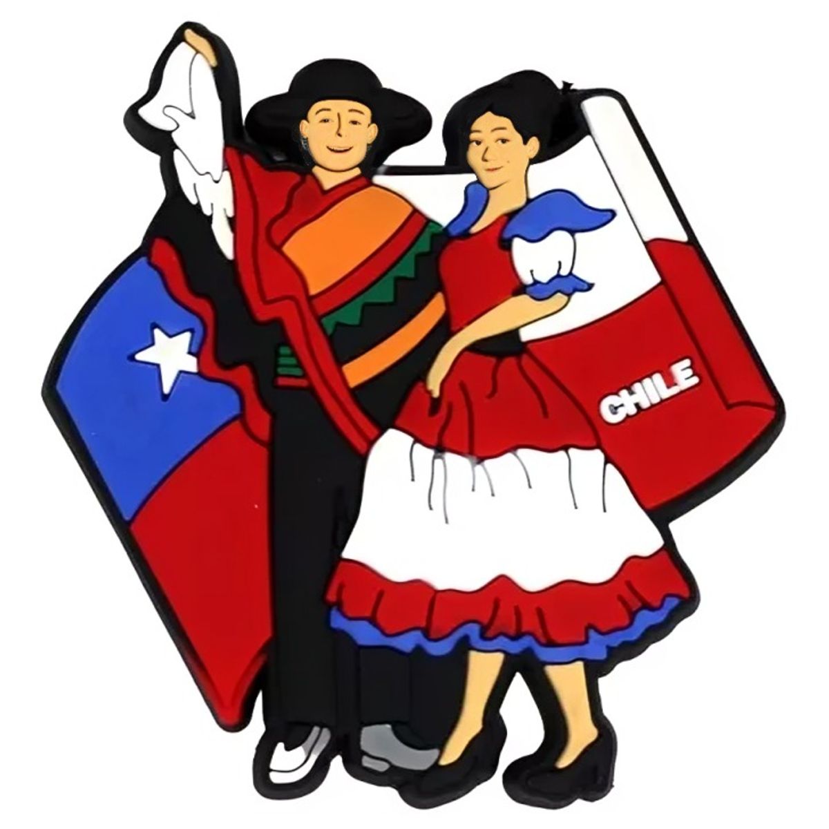 OEM - Pack 4 Goma Iman decorativo diseño Huasos