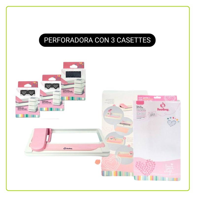 GENERICO - Base de Perforado + 3 Casettes de Perforado