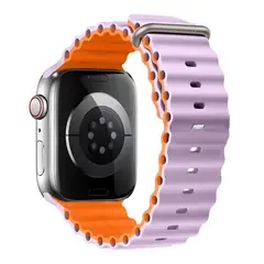 GENERICO - Correa Ocean Silicona Para Apple Watch 38 40 41 Bicolor 1