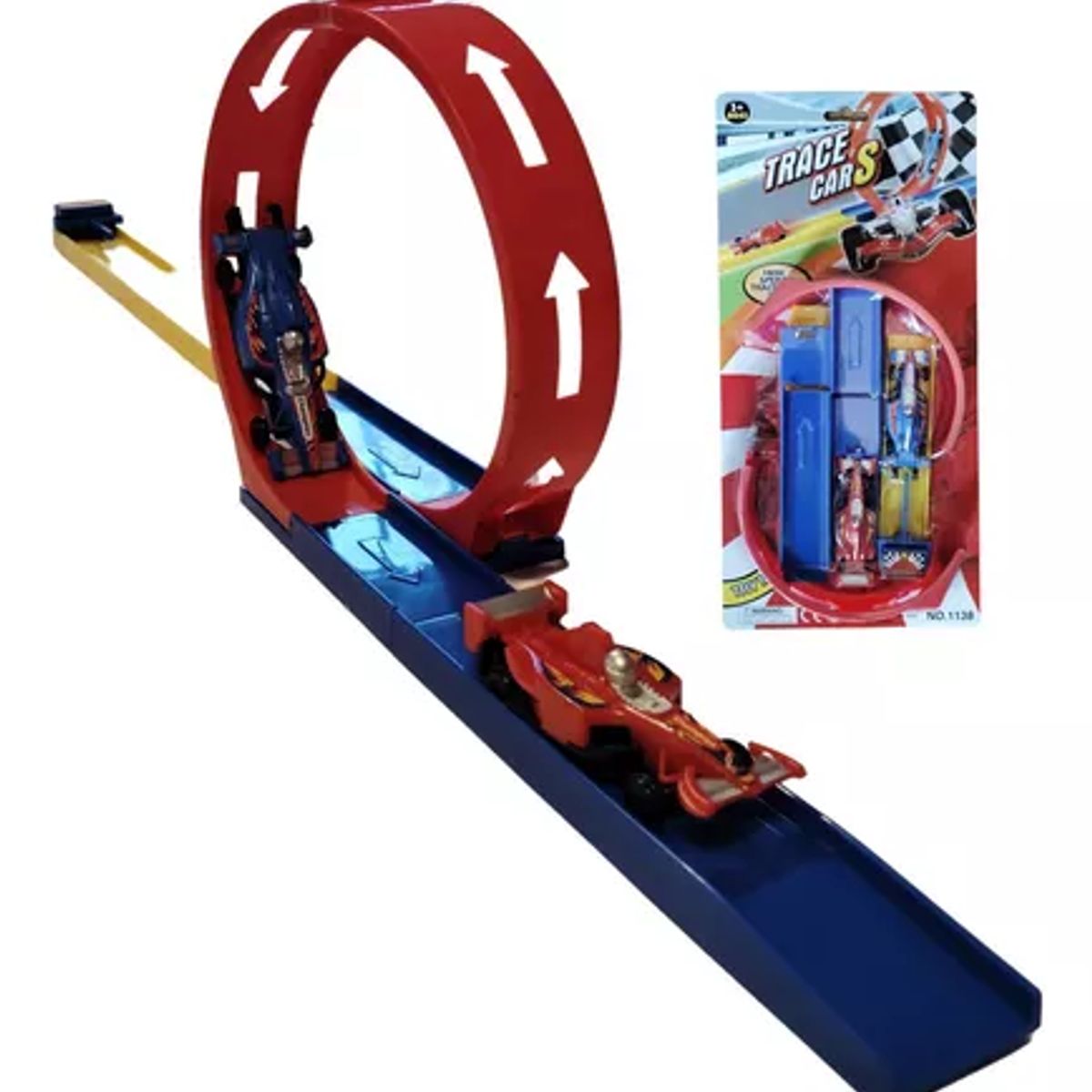 GENERICO - Juguete Pista De 2 Autos De Carreras Con Loop Y Lanzador