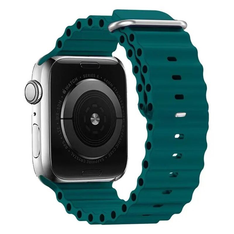 GENERICO - Correa Ocean Silicona Para Apple Watch 38 40 41 Verde