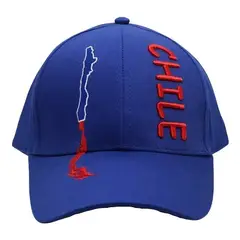 OEM - Gorros Azul Unisex Bordado Chile Mapa