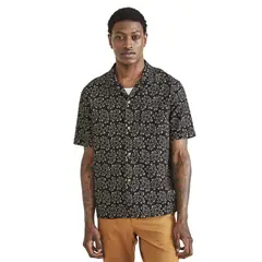 DOCKERS - Camisa Hombre Seasonal Camp Collar Regular Fit Negro