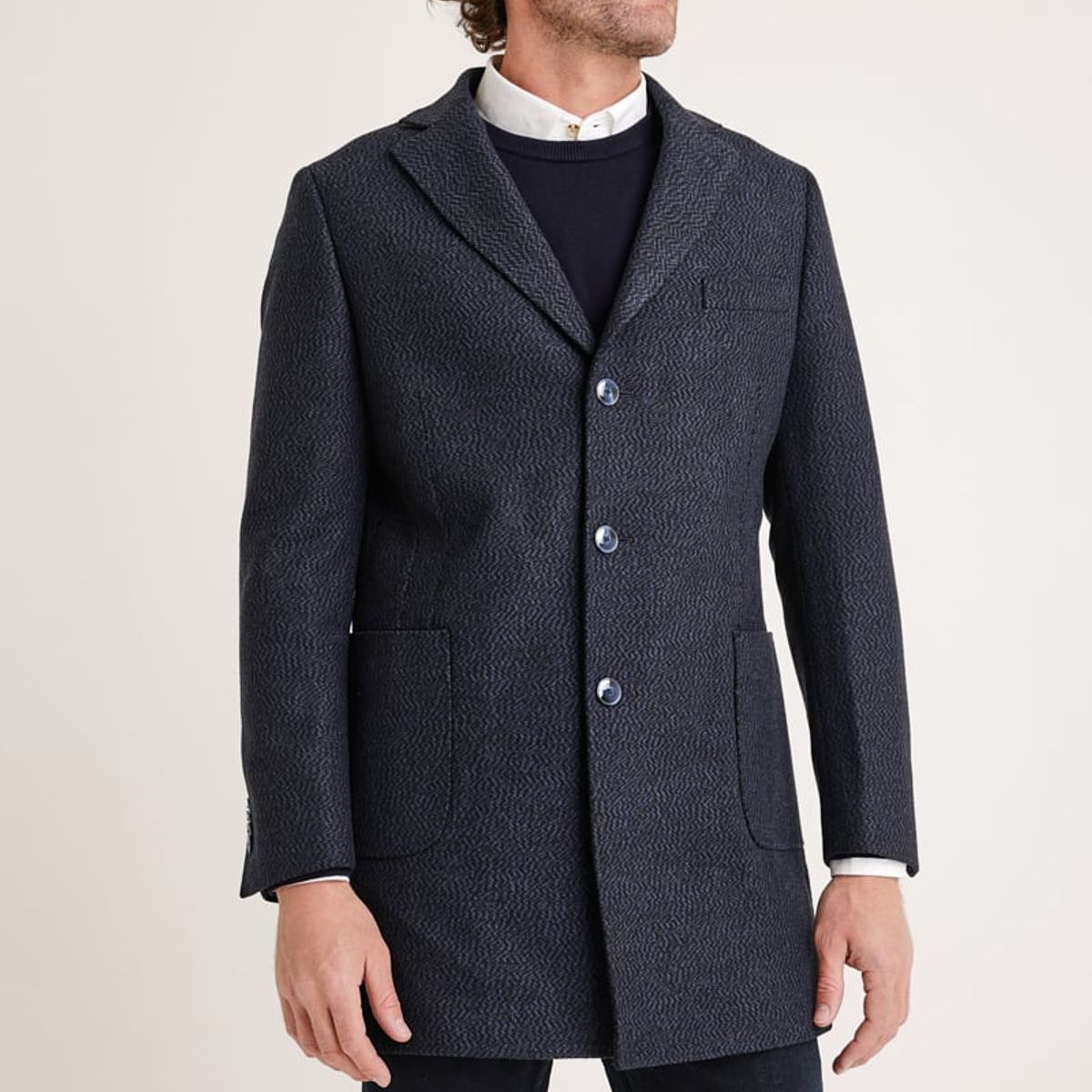 TRIAL - Abrigo hombre casual Fraser azul marino