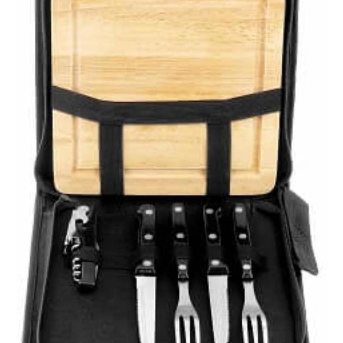 IMPORTCLICK - Set Asado Parrilla BBQ 6 Piezas Negro - Negro