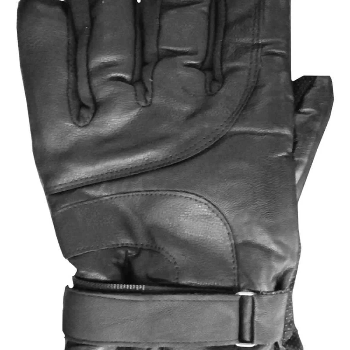 IMPORTCLICK - Guante Cuero De Moto Grip Deluxe Negro