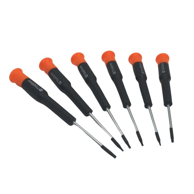 IMPORTCLICK - Kit Herramientas Desatornilladores Torque Estrella 6 Piezas - Negro