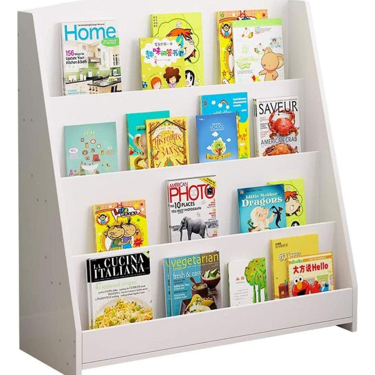 IMPORTCLICK - Estante Librero Niños Madera Blanco