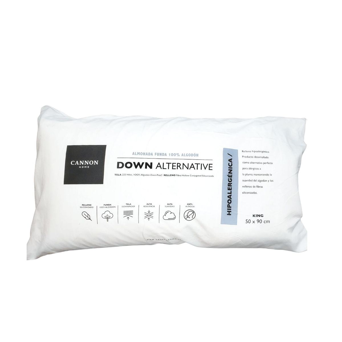 IMPORTCLICK - Pack 2 Almohadas Alternative Cannon King 50x70 CM